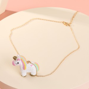 Colliers de mode pour enfants en promotion : Colliers personnalisés pour enfants avec pendentif <span class=keywords><strong>licorne</strong></span> de dessin animé - Product Image 1