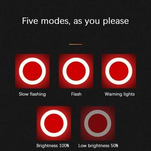 Feu arrière de vélo LED multi-modes d'éclairage, feu de sécurité arrière pour cyclisme, rechargeable par USB, pour tige de selle - Product Image 3