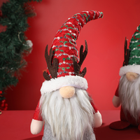 Père Noël Poupée Fenêtre Ornements Suspendus Décorations De Noël Rudolph Poupée Ornements Poupée Naine Sans Visage