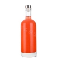 750ml 700ml Bouteille en verre pour liqueur Whisky Vodka Gin Spiritueux Échantillon gratuit Bouteille en verre 1000ml