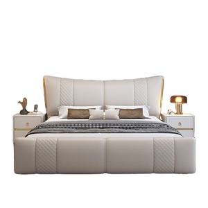 Struttura del <span class=keywords><strong>letto</strong></span> in pelle trapuntata personalizzabile in pelle trapuntata con struttura rifinita in <span class=keywords><strong>oro</strong></span> moderna eleganza - Product Image 3