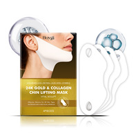 Masque liftant pour le menton en collagène or 24 carats, rétinol, vitamine E, pour les rides du visage et du cou