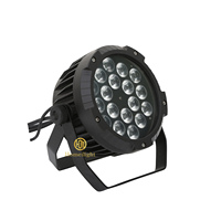 Projecteur LED PAR plat silencieux IP65 pour extérieur, 18x18W RGBWAUV 6-en-1, éclairage de scène couleur pleine pour mariage