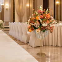 Boule de fleurs artificielles décorative pour centre de table, idéale pour mariages, fêtes, magasins, salles d'exposition, salles de banquet et événements