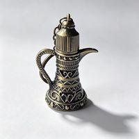 Flacon compte-gouttes portable de 3 ml en verre vide, style arabe, pour huiles essentielles et parfums, en bronze antique, rechargeable