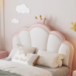 Nuovo Set Camera da <span class=keywords><strong>Letto</strong></span> <span class=keywords><strong>per</strong></span> <span class=keywords><strong>Bambini</strong></span> di Lusso con <span class=keywords><strong>Letto</strong></span> a Corona in Vera Pelle e Legno Resistente allo Sporco, Ecologico, Rosa - Product Image 5