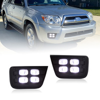 2PCS Feux de jour à LED Quad Eye pour Toyota 4Runner 2006-2009, lumière de jour blanche et jaune, clignotant bicolore, feu antibrouillard