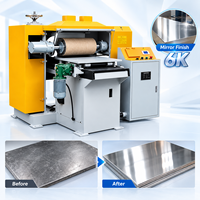 Machine de polissage automatique industrielle pour miroirs plats, finition miroir 6K, contrôle PLC, moteur, polissage de surfaces métalliques en acier inoxydable, CE