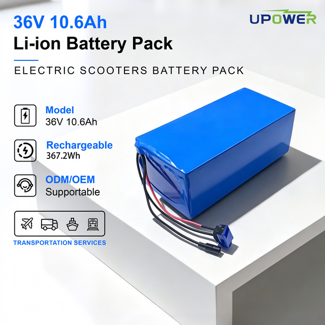 ULi 36V 10.6Ah Li-ion Battery Pack 18650 21700 Cells Rechargeable Replacement for Self-Balancing Electric Scooters Hoverboards