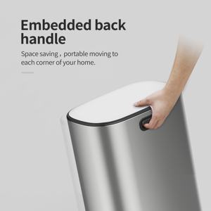 ราคาจํานวนมากขั้นตอนห้องครัวเปิดสี่เหลี่ยม 13 แกลลอนถังขยะสแตนเลส 50l ถังขยะพร้อมฝาปิดในร่ม - Product Image 6