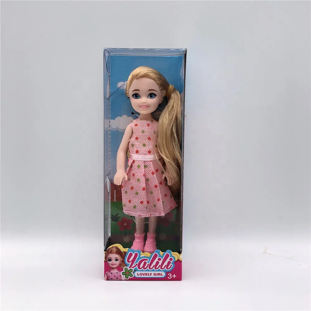 5 inch princess cute doll mini doll color box children's play house girl toy accessories surprise gift for girls.