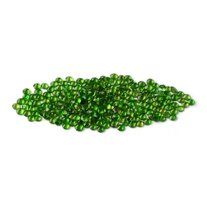 High Quality Factory Price Round Natural Green Diopside Gemstone Chrome Diopside for Jewelry