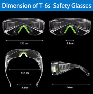 Lunettes de sécurité de haute qualité, belles, transparentes, entièrement fermées, anti-buée, anti-éblouissement, en PP, pour la protection contre les UV - Product Image 1