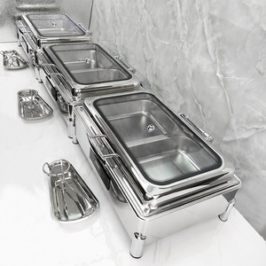 Calentador de <span class=keywords><strong>Buffet</strong></span> Eléctrico Rectangular, Equipo de Catering con Tapa de Vidrio y Acero Inoxidable <span class=keywords><strong>para</strong></span> Hoteles y Restaurantes, Diseño de Estufa <span class=keywords><strong>para</strong></span> Alimentos - Product Image 4