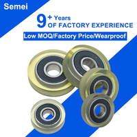 Rouleau en PU de 8 mm de diamètre extérieur, 22-48 mm, avec roulements, résistant à la déchirure et élastique, largement utilisé dans les machines textiles et d'impression