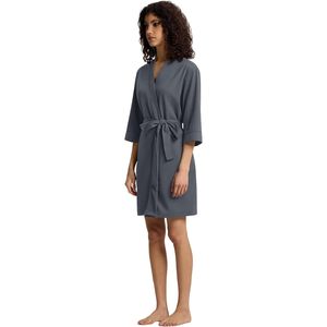 Robe en tricot gaufré pour femmes, kimono court, peignoir à manches 3/4, vêtements de détente doux pour le spa et l'été - Product Image 2