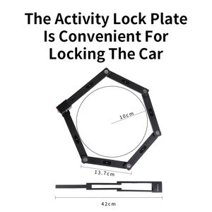 एंटी-चोरी पोर्टेबल साइकिल फोल्डिंग लॉक, कुंजी वाटरप्रूफ सुरक्षा साइकिल लॉक - Product Image 3
