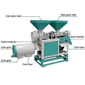 Machine à moudre le maïs, machine à décortiquer le maïs et machine à éplucher pour moulin à farine de maïs - Product Image 3