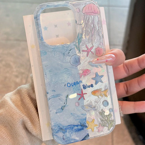 PH161 Ins Shell mondo oceano estivo piccolo pesce <span class=keywords><strong>per</strong></span> iPhone 16/15/14 custodia del telefono 13/12 ragazza cuore 11 carino XR - Product Image 3