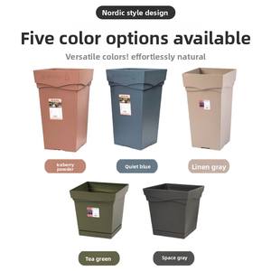 Maceta <span class=keywords><strong>Universal</strong></span> <span class=keywords><strong>de</strong></span> Plástico PP, Serie Mora Bonsai, Transpirable, para Rosas y Hierbas, Cuadrada, para Interiores y Exteriores, Diseño Nórdico Minimalista - Product Image 2