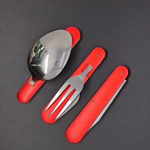 Portable Stainless Steel Outdoor Picnic Camp <strong>Tableware</strong> Multifunctional Spoon Fork Knife EDC Camping Cutlery <strong>Set</strong> - Product Image 5
