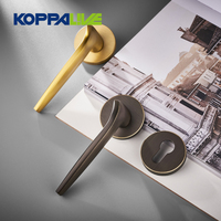 Koppalive – Ensemble de serrures de porte haut de gamme en laiton, couleur or, anti-effraction, poignées à levier silencieuses pour villas, salles de bain, chambres à coucher, portes en bois