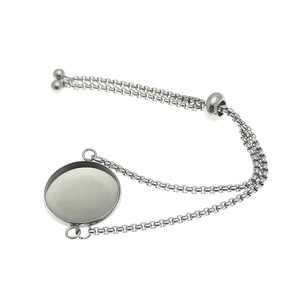 Stainless Steel Round <b>Adjustable</b> <b>Bracelet</b> Chain Jewelry Finding For DIY Accessories - Product Image 3