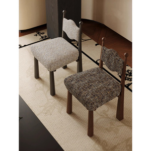 Sedia da Pranzo in Legno Massello Stile Francese Nordico Vintage con Schienale Imbottito - Arredamento Casa - Product Image 6