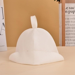 Chapeau de sauna en feutre de laine avec anneau de suspension, style japonais, pour sauna et banya, vente en gros - Product Image 4