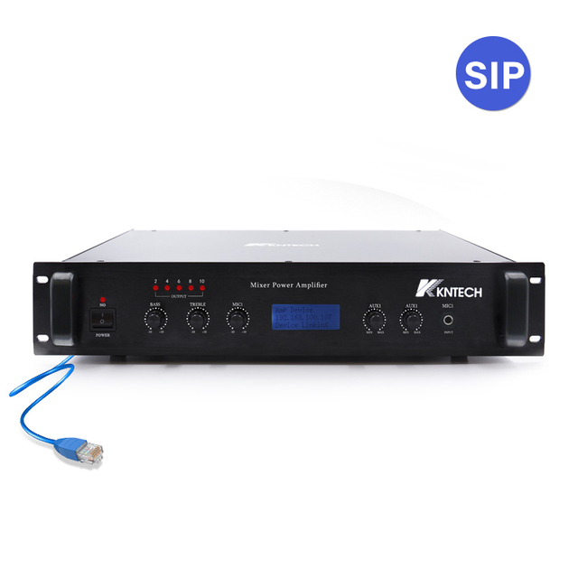KNTECH IPMG-500P 500W SIP Class D Power Amplifier with N+1 Redundant PA System for Metro Railway 60Hz-15KHz 70V/100V