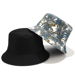 Europa y América Nuevo Patrón de árbol de plátano tropical Impreso Gorra de pescador de sol Sombrero de cubo - Product Image 4