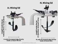 Mixer Pelapis Cair Kecepatan Tinggi dengan Aplikasi Semprot Tegangan Universal 110-240V Mudah Digunakan untuk Cat Mobil & Furnitur Model M1
