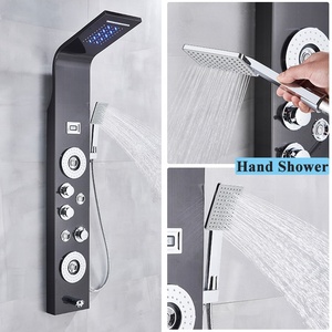 <span class=keywords><strong>Panel</strong></span> <span class=keywords><strong>de</strong></span> <span class=keywords><strong>Ducha</strong></span> LED con Grifo <span class=keywords><strong>de</strong></span> Cascada y Lluvia, Sistema <span class=keywords><strong>de</strong></span> <span class=keywords><strong>Ducha</strong></span> Empotrado en la Pared con Jets <span class=keywords><strong>de</strong></span> Masaje Spa, Cabezal <span class=keywords><strong>de</strong></span> <span class=keywords><strong>Ducha</strong></span> y <span class=keywords><strong>Ducha</strong></span> <span class=keywords><strong>de</strong></span> Mano - Product Image 4