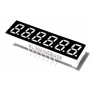 0.30 inch small size blue 7 segment numeric led display 6 digits or 6 digit seven segment led display