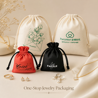 Sacs cadeaux en toile de coton et de lin recyclables et réutilisables avec logo personnalisé, en tissu sergé, pour cosmétiques, avec cordon de serrage