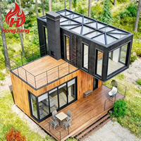 Rumah kontainer yang dapat diperluas Ready Made Living Villa dengan 3 kamar tidur Prefab rumah kecil Mobil Portabel