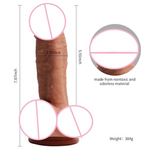 Pénis artificiel réaliste en silicone double couche, godemichet sexuel pour femmes et adultes - Product Image 5