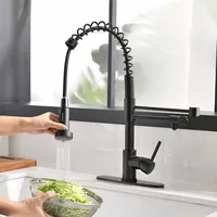 Filtre pivotant mat Flexible à 3 voies torneira cocina grifo girorio 360 extractible robinets d'eau d'évier noir robinet de cuisine