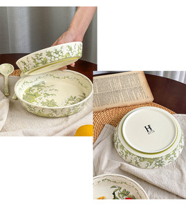 Assiette creuse en céramique Happy Lily of the Valley, style INS, luxe léger, nouvelle collection - Product Image 3