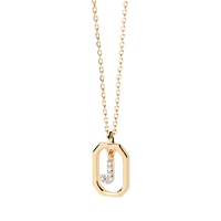 Offre Spéciale luxe femmes plaqué or 925 argent Sterling Alphabet lettre Zircon pendentif chaîne collier à breloques pour les occasions de fête