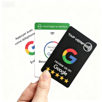 Carte NFC en PVC personnalisable, étanche, avec puce RFID programmable pour les avis Google et l'utilisation sociale des entreprises