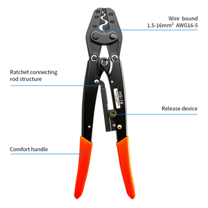 <span class=keywords><strong>Pince</strong></span> à sertir pour connecteurs 50 ampères 600V, bornes de câble HS-16 1,25-16mm², cosses de câble, <span class=keywords><strong>pince</strong></span> à sertir - Product Image 6