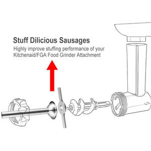 Worst Buis Salami Maker Vulling Vulling Tool Stuffer Buis Food Grade Roestvrij Staal Voedsel Vleesmolen Worst Stuffer - Product Image 2