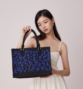 Ladies 'tinh tế sang trọng công suất lớn Túi xách thời trang thêu đôi dây Đeo Vai thiết kế mở đóng cửa Vai Túi - Product Image 3