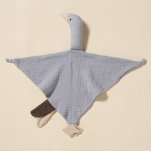 Étiquette personnalisée mousseline 100% coton bébé Lovey couverture de sécurité bébé <span class=keywords><strong>dormir</strong></span> en peluche couette Lovey couverture <span class=keywords><strong>pour</strong></span> bébés - Product Image 2