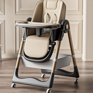 Seggiolone Multifunzionale per Neonati con Schienale e Altezza Regolabili, Vassoio per l'Alimentazione, Sedia da Pranzo <span class=keywords><strong>Portatile</strong></span> per Bambini - Product Image 2