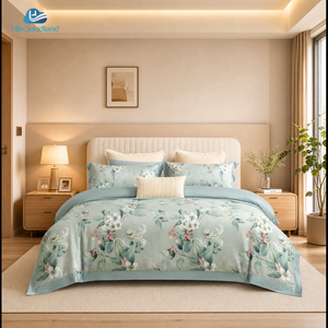 Ensemble de literie Cloudland certifié OEKO-TEX, approuvé GOTS, 300TC, imprimé, 100% coton, personnalisable, écologique, <span class=keywords><strong>prix</strong></span> de gros - Product Image 1