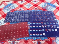 2026 Nuevo Juego de Mahjong Americano Patriótico Rojo Blanco y Azul de EE. UU., Set Completo Festivo para el Día de la Independencia