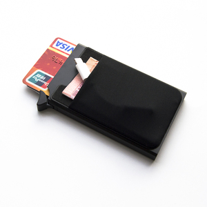RFID blocco Auto Pop-Up porta carte portafoglio uomo/<span class=keywords><strong>donna</strong></span> in alluminio metallo portafoglio <span class=keywords><strong>con</strong></span> <span class=keywords><strong>portamonete</strong></span> - Product Image 3