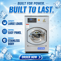 Lave-linge industriel de 15 kg avec programmes de lavage programmables pour blanchisserie professionnelle